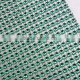 Wholesale Hotfix Plastic Rhinestone Crystal Ribbon Trimming Lake Green Mesh For Dress thumbnail-3