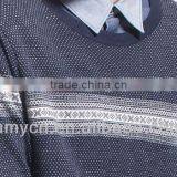 2014 Hot Sale Jacquard Ribbed Wool Blended Men's Pullover Sweater thumbnail-4