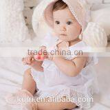 New Baby Lace Bonnet Hat Lacy Baby Girl Bonnet Hat Newborn Lace Ruffled Baby Bonnet thumbnail-2