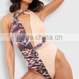 Runwaylover 094 Women Sexy Deep V-Neck Printed Bodysuits thumbnail-3