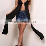 Runwaylover 097 Ladies Sexy Sleeveless Deep V-Neck Beachwear Tops thumbnail-4