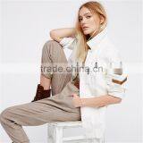 2017 Spring Long-sleeved Shirt Jacket Forest Green Coat for Women thumbnail-4