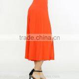 China Supplier Women Loose Front Slit Cotton Gaucho Pants thumbnail-2