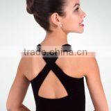 Black Dress Competition Dance Crossed Straps Wear- Tutu thumbnail-1