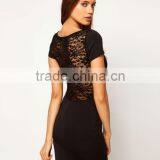 Body-Conscious Mini Dress With Lace Side thumbnail-1