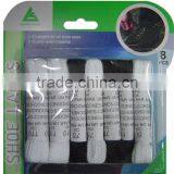 8pcs Black&white Flat Polyester Woven Shoe Laces
