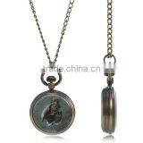 Round Antique Bronze Owl Halloween Pattern Battery Included Pocket Watches 82cm thumbnail-1