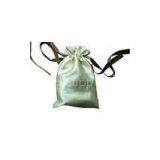 Deux Beige Shing Satin Ribbon Drawstrings Bag, Fabric Carrier Bags 2 Side Printing thumbnail-1