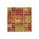 Colorful Glossy Crystal Glass Mosaic Tile For Kitchen Backsplash 23x23 Mm