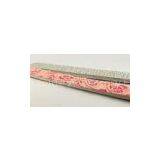 Sliver on Side / Pink Beads Emery Board Nail File With Sand Paper Material