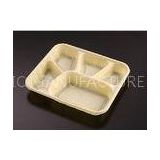 L215* W185mm Disposable plastic 5-compartments rectangular trays
