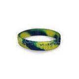 Youth Embossed Silicone Wristband Bracelet Blended Color , 202 x 12 x 2mm
