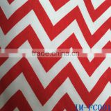 Red Chevron 32S 100% Cotton Fabric for Children Clothing IM-FC001