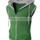 Bulk Order Wholesale Sleeveless Zip Hoodie Light Sweatshirt Cotton Colored Abayas Coats thumbnail-1