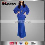 Muslim Women Dress Dubai Beautiful Baju Kurung Long Wearing Modest Abaya thumbnail-1