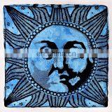 Cotton Cushion Cover Dog Bed Pillow Case Indian Handmade Sun Design Pet Bedding Square Ottoman Poufs Floor Pillow thumbnail-2