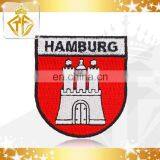 Custom Hamburg Embroidery Patch with Iron-on Backing