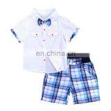 Baby Clothes Boy Gentleman Suit Bow Tie Short Sleeve Shorts Summer Two-piece Newborn Baby Boy Clothes thumbnail-5