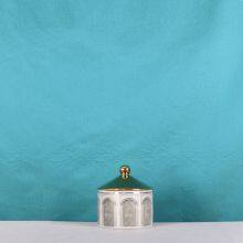 Roman Church Chinese Modern Simple Grey Ceramic Vase With Green Lid For Showroom Decor thumbnail-2