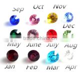 floating charms wholesale 4mm round birthstones ($0.01 per piece)