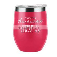 12oz 360ml Good Morning Mug Stainless Steel Tumbler Double Wall Insulated Wine Tumbler Custom thumbnail-2
