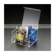 Wholesale Plastic Organizer With Compartments Lid Acrylic Tea Bag Dispenser Tea Bag Holder