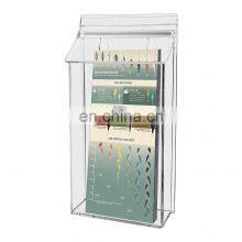 Outdoor Brochure Holder Car Mount Acrylic Brochure Box With Suction Cups