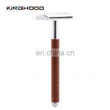 Mans Reusable Wooden Handle Eco-friendly Metal Safety Shaving Razor thumbnail-5