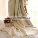 air conditioner wholesale soft pure woven wool throw blanket