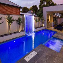 Acrylic Water Wall Blade Curtain Feature Sheer Descent Stainless Steel Fountain Cascade Outdoor Swimming Pool Waterfall thumbnail-5