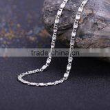 Yiwu Wholesale Fashion Jewelry Rhodium Plated Flat Chain Beautiful Necklace thumbnail-2