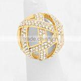 Wholesale Costume Jewelry Crystal Pave Stretch Ring thumbnail-5