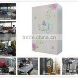 French Bedroom Furniture Set White and Pink Rose Printing Steel Bedroom Furniture Set thumbnail-6