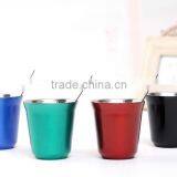 Hot Stainless Steel Double Wall Coffee Mug Copper Color 80ML 150ML thumbnail-4