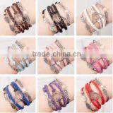 Fashion Jewelry, Cheap Promotional Handmade Infinity Symbol Leather Bracelet Designs thumbnail-2