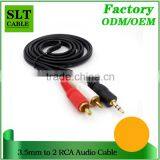 SLT High Quality 3.5mm to 2 RCA Auxiliary Stereo Audio Cable thumbnail-3
