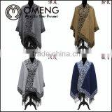 Hot Sale Women's Fashion Wool Coat Ladies' Noble Elegant Cape/Shawl. ladies poncho wrap scarves coat