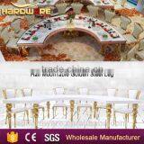 New Design Sound Induction LED Stainless Steel Base High Gloss Top Banquet Table thumbnail-6