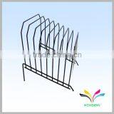 Magazine Rack Powder Coated Wire Metal Step File Divider Wall Magazine Rack thumbnail-1