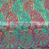 Latest Design Cotton Voile Fabric Royal Blue Swiss Voile Lace thumbnail-1