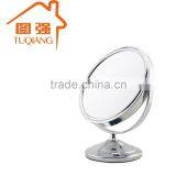 Small Round Metal Framed Makeup Table Mirror