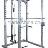 FITNESS POWER CAGE STRENGTH TRAINING WITH LAT PULL DOWN ATTACHMENT MAX LOAD 400KG