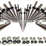 Stainless Steel Tapers With Plated Ear Expanders thumbnail-5