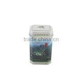 octagon tea tin, octagonal tea container, octagonal can