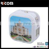 Patented 5V 2.1A Double USB Travel Charger Adapter,Global Worldwide Usb Travel Wall Charger Car Charger-UC311-Shenzhen Ricom