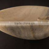 Sea Shell Shaped Marble Fruit Bowl 100% Handcarved thumbnail-1