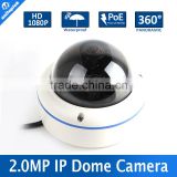 Dome 360 Degree Outdoor Camera With Fisheye 1.7MM Lens 1/2.8" 1080P 2.0MP Network Support POE