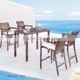 Resin Rattan Bar Set - Wicker Bar Stool Patio Hotel Furniture thumbnail-1