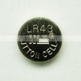alkaline battery button cell 0% hg lr43/186 coin cell 1.5V ag12