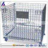 Warehouse Mobile Security Storage Liquor Cage With Coaster Mesh Box Wire Cage Factory Supplier